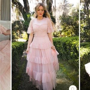 Ivy city- WHIMSICAL DRESS IN BLUSH